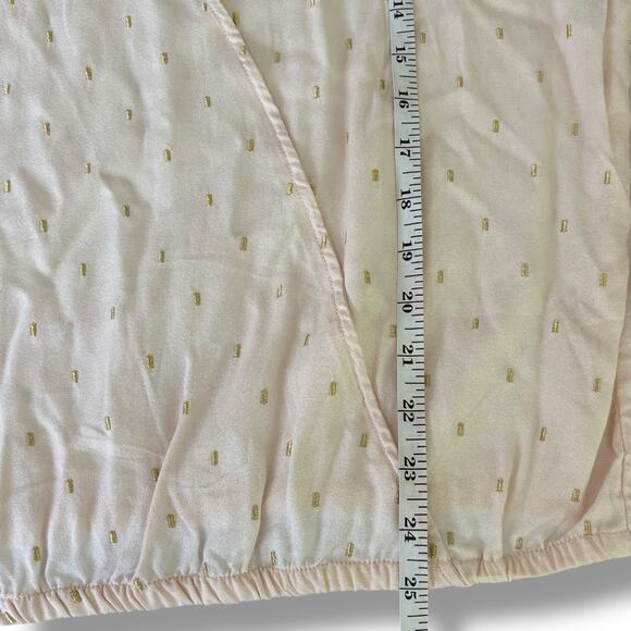 Carmen Marc Valvo Top NWT Womens Sz X-Large Blush'n Metallic Faux Wrap Pullover - Picture 6 of 6